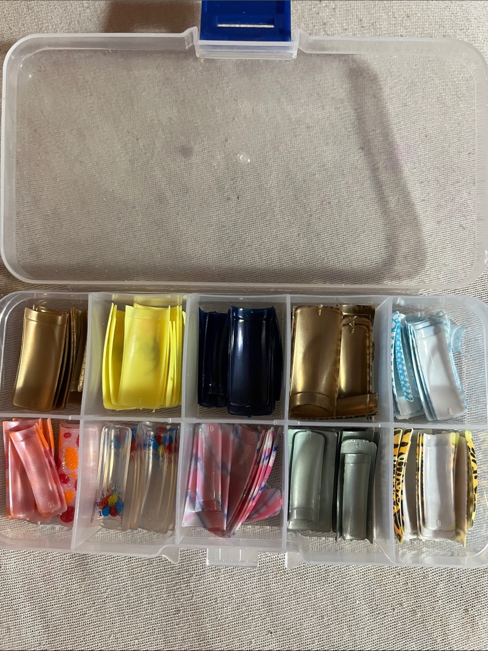 Assorted Press-On Nail Tips in Multiple Colors